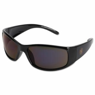 Elite Safety Eyewear, Smoke Lens, Anti-Fog, Anti-Scratch, Black Frame, Nylon  by Outlaw Leather.