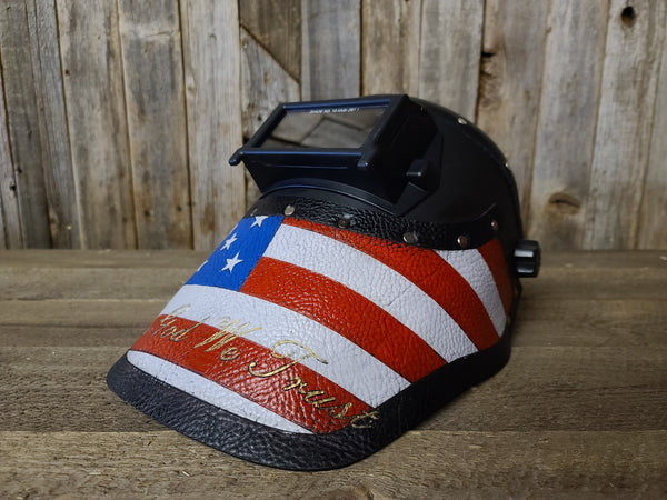 Outlaw Leather - Welding Hood - USA "In God we Trust"-Original