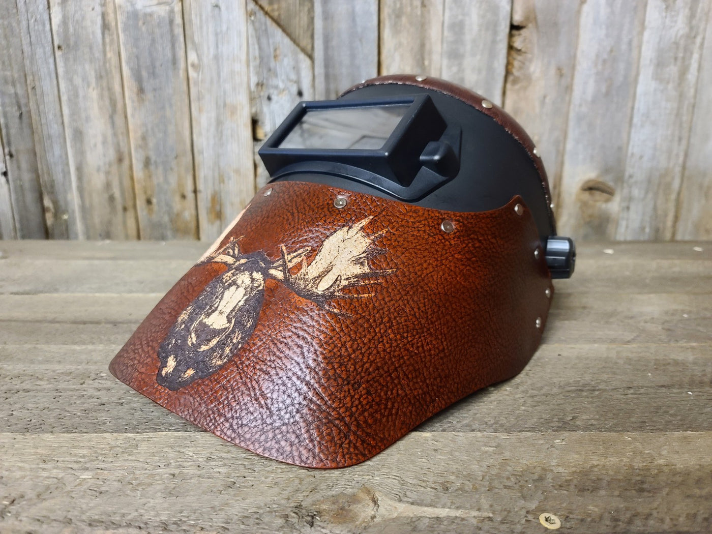 Outlaw Leather Welding Hood Wild Life Hoods
