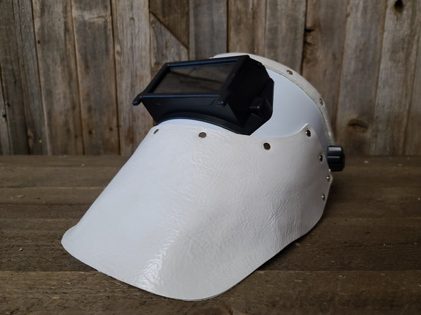 Outlaw Leather - Welding Hood - White Leather
