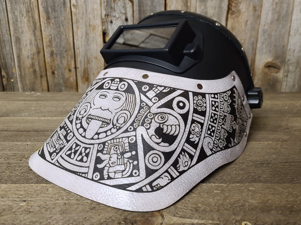 Outlaw Leather - Welding Hood - White Aztec