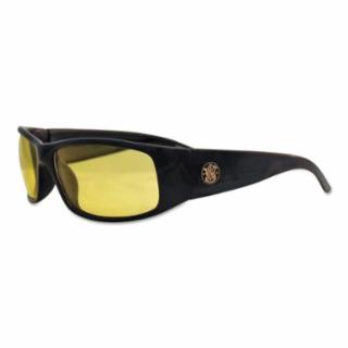 Elite™ Safety Glasses, Amber Polycarbonate Lens, Anti-Fog, Black, Nylon