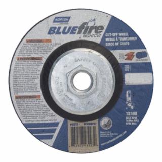Bluefire Type 27 RightCut Cutoff Wheel, 4-1/2 in dia, 1/16 in Thick, 5/8 in -11 Arbor, 36 Grit
