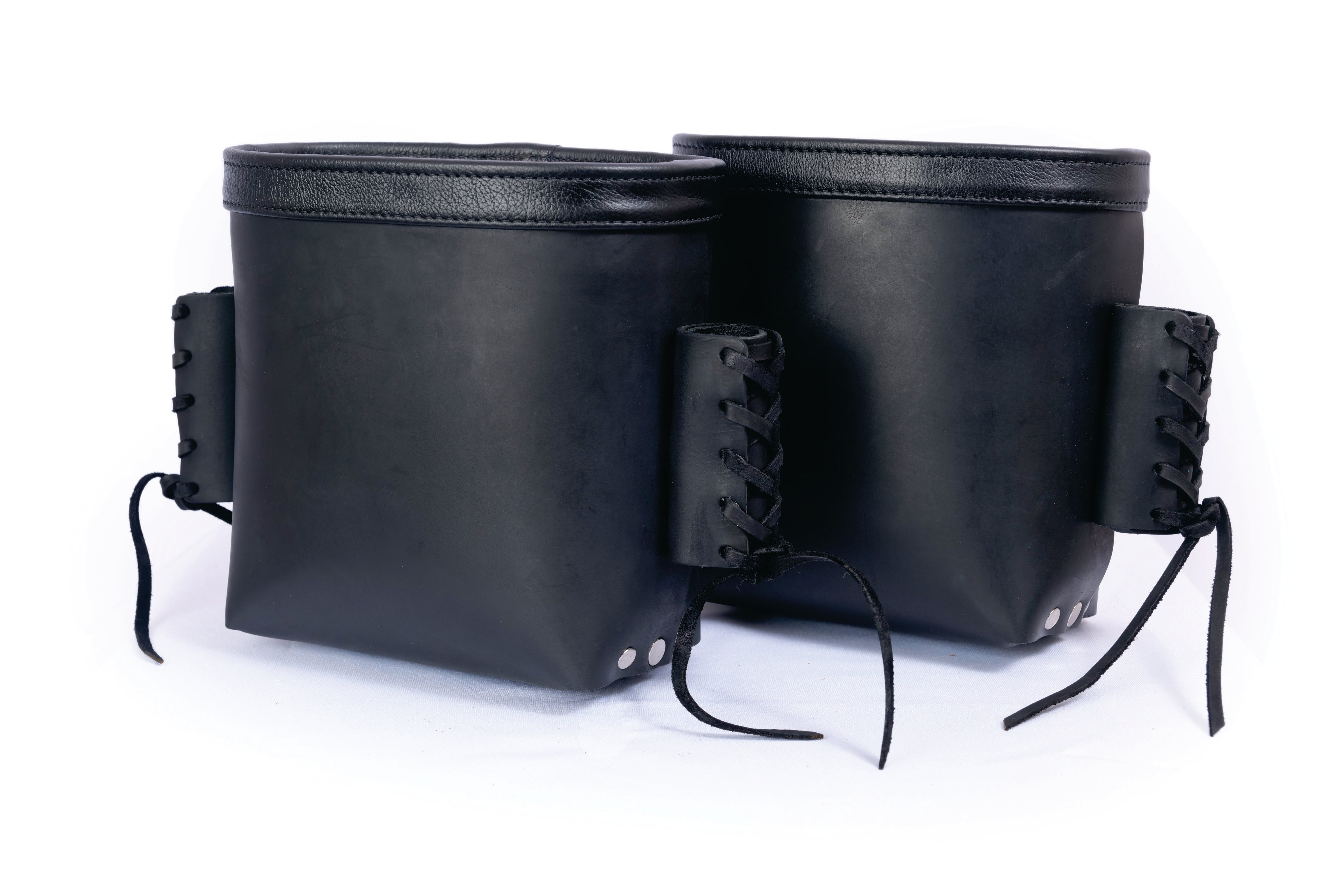 TSW Black Leather Wheel Bolt Bag – Storage Pouch For Lug Nuts / Bolts