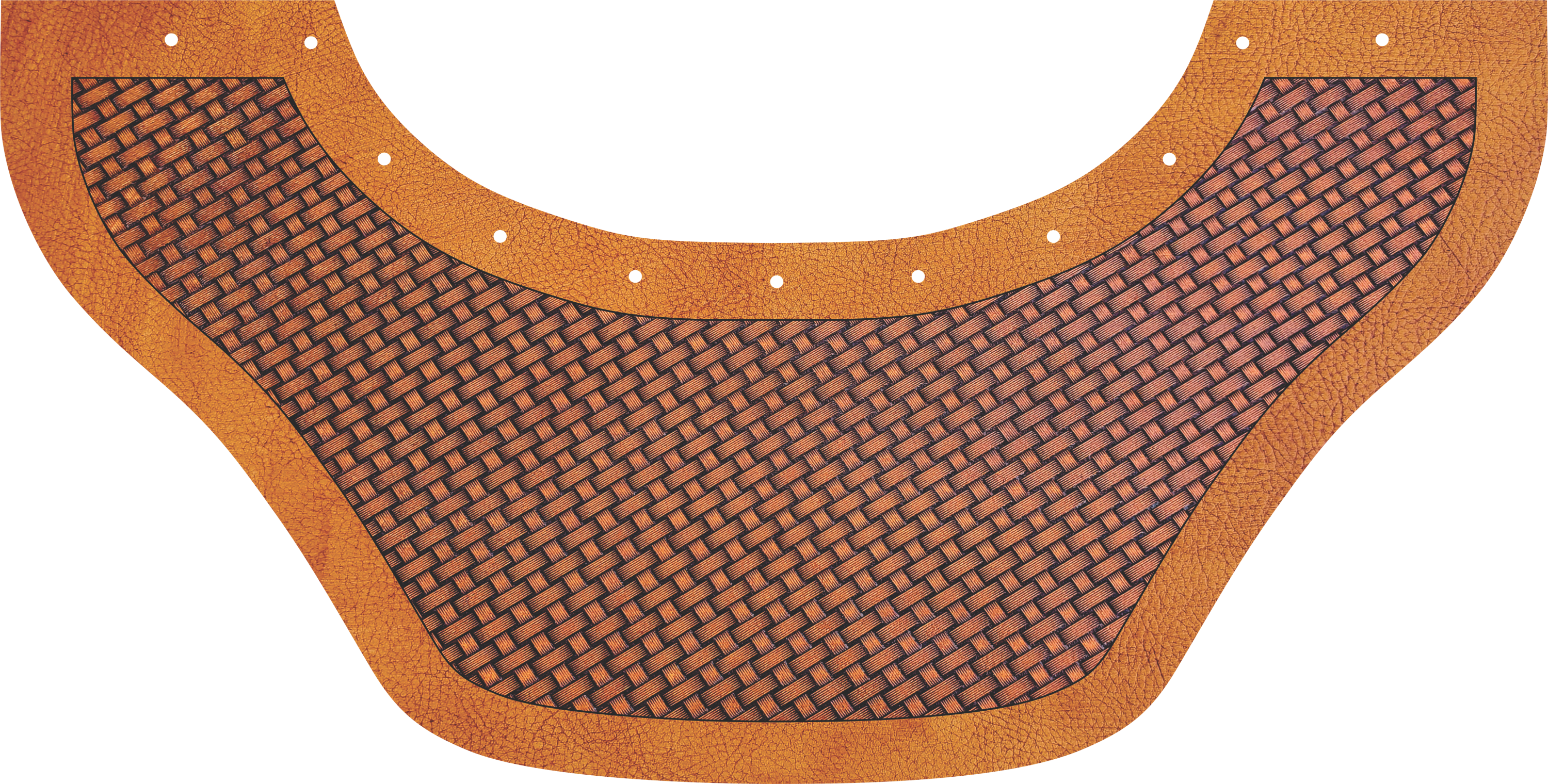 Basketweave Bottom Bib  by Outlaw Leather