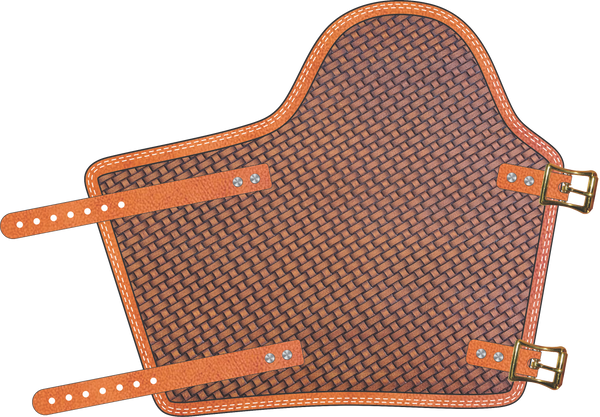 Tan Basketweave Armpad  by Outlaw Leather