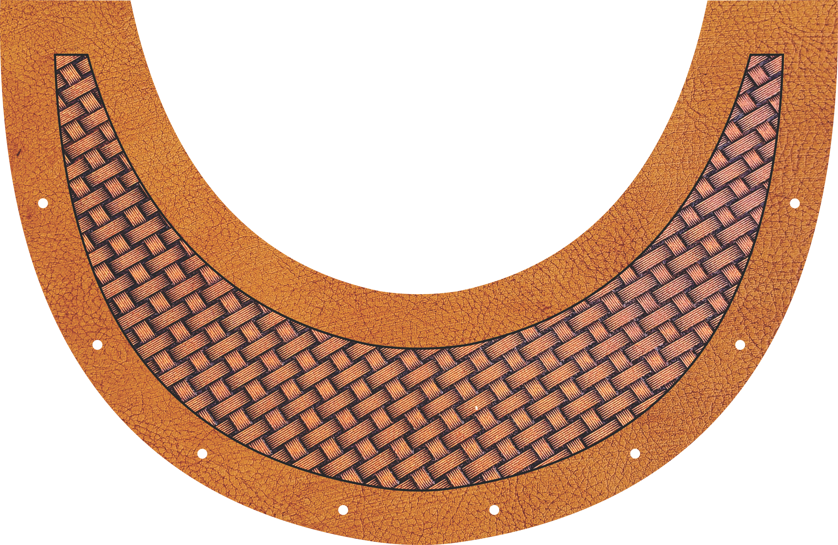 Basketweave Top Bib  by Outlaw Leather