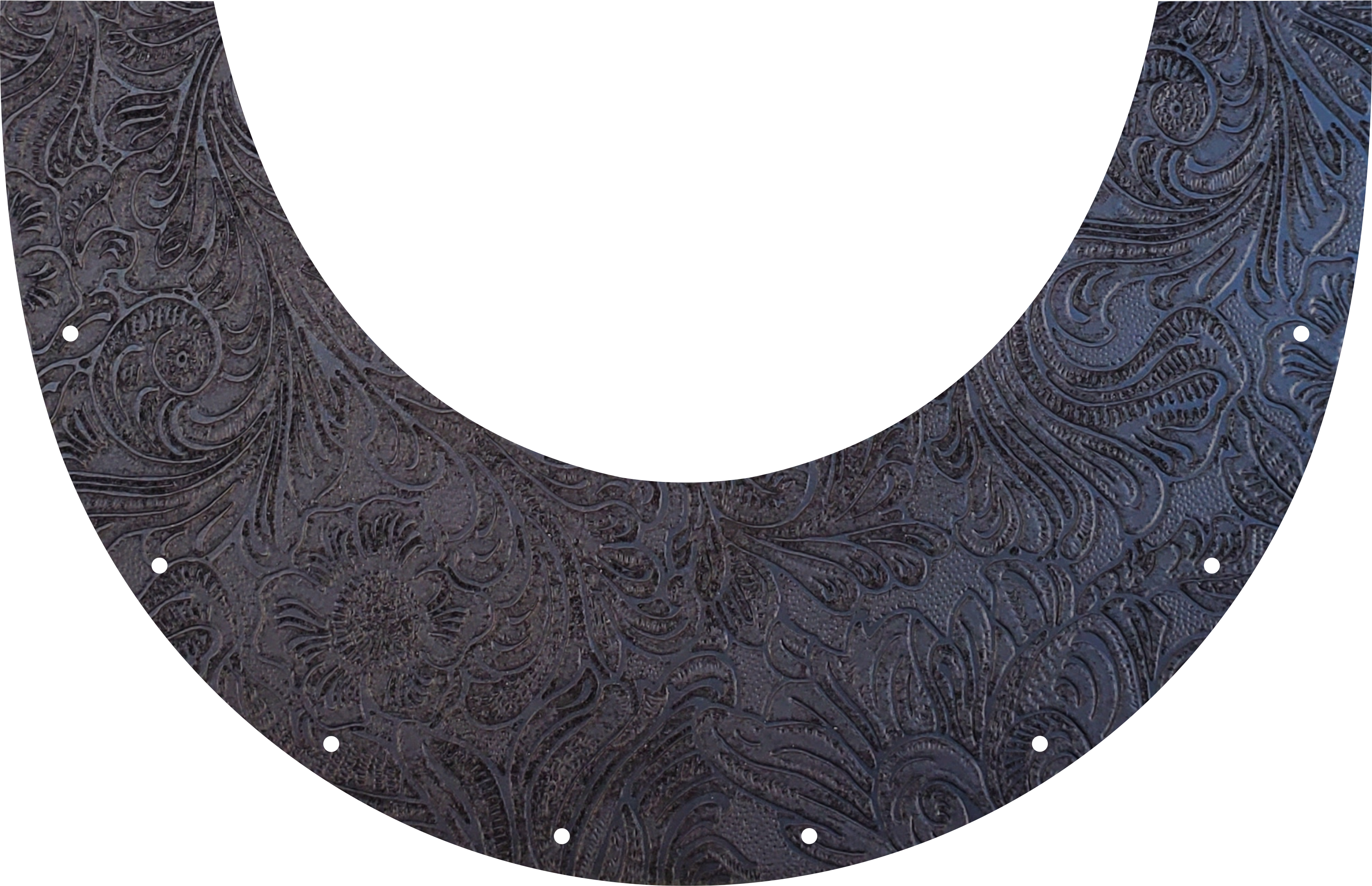 Black Floral Top Bib  by Outlaw Leather