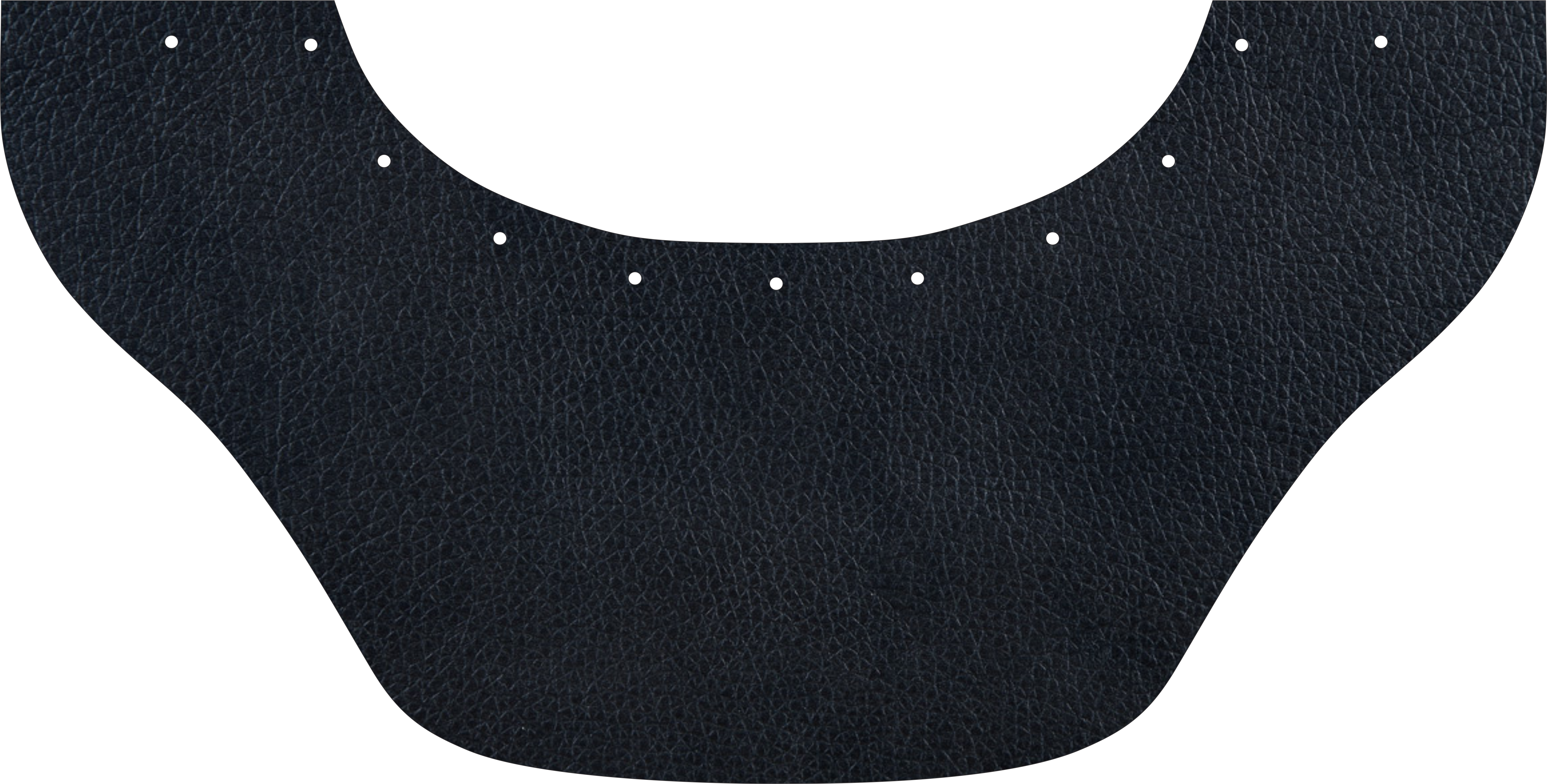 Black Leather Bottom Bib  by Outlaw Leather