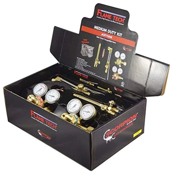 FLAME TECH® FTVHD-A1 Heavy Duty Standard Contractor Kit, Cuts up to 8", Oxygen and Acetylene