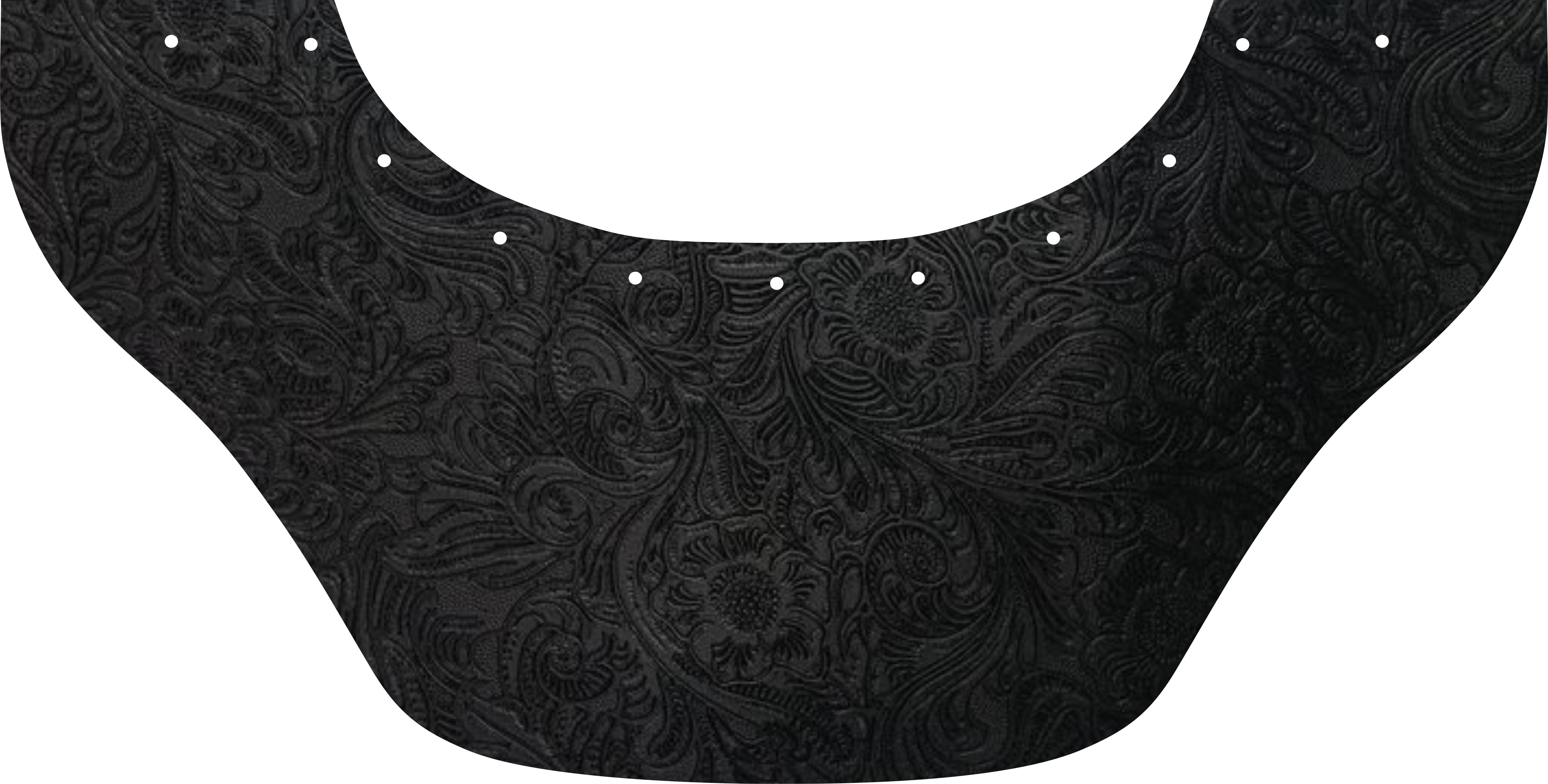 Black Floral Suede Bottom Bib  by Outlaw Leather