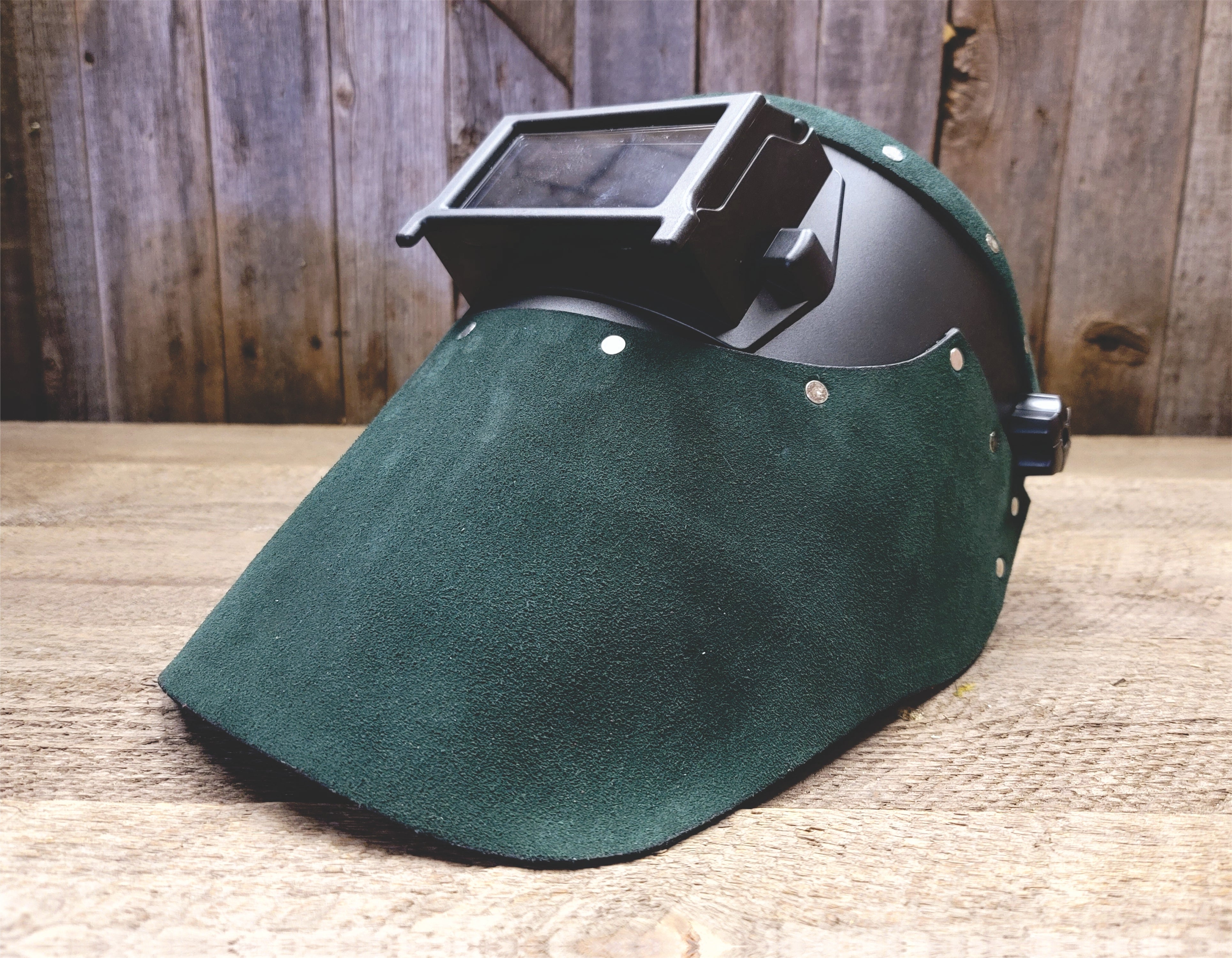 Outlaw Leather - Welding Hood - Forest Green Suede