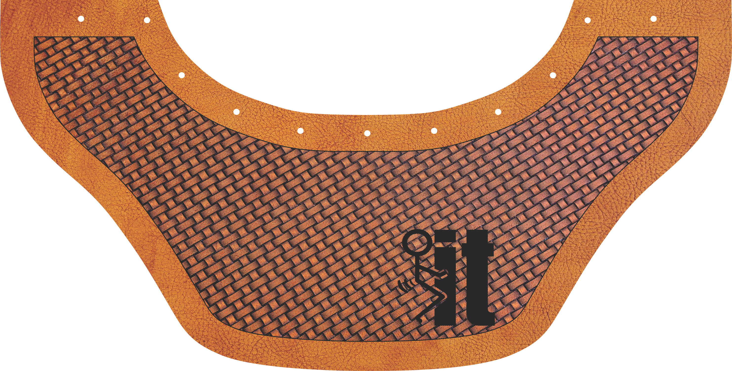 Fuck It Basketweave Bottom Bib  by Outlaw Leather