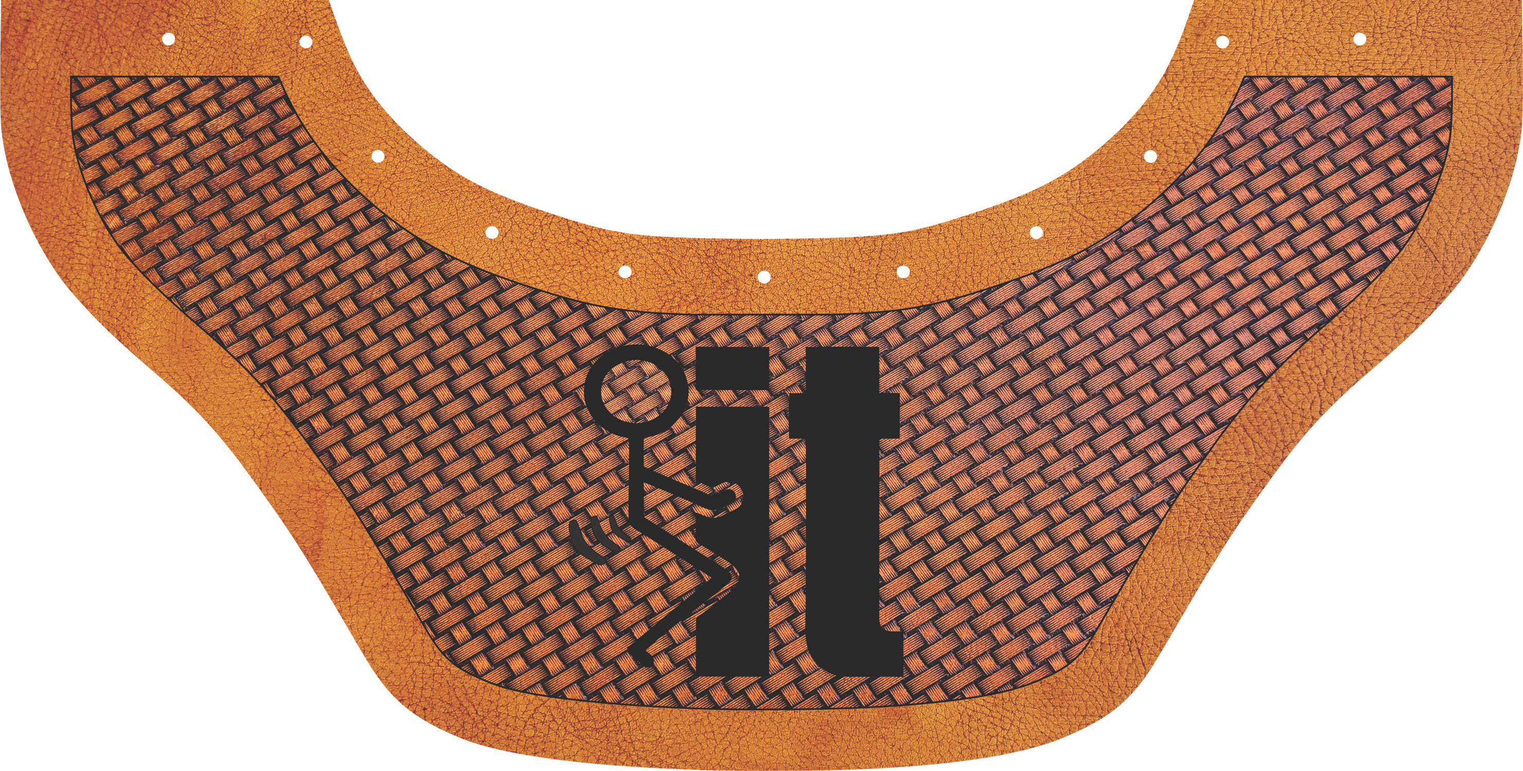 Fuck It Basketweave Bottom Bib  by Outlaw Leather