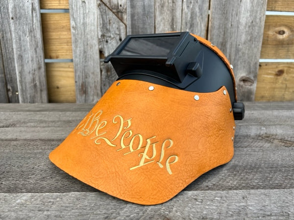 Outlaw Leather - Welding Hood - "We the People" Tan