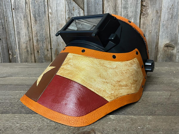 Outlaw Leather - Welding Hood - Texas Brown