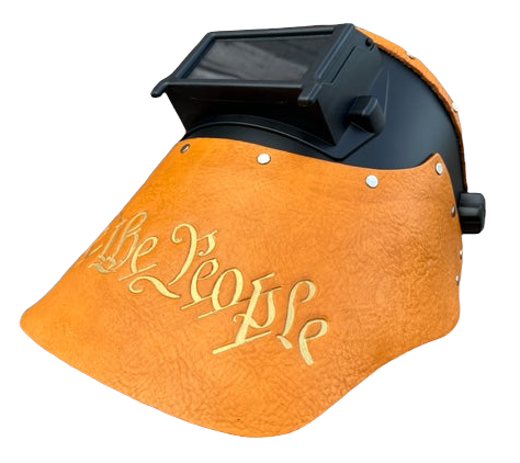 Outlaw Leather - Welding Hood - "We the People" Tan