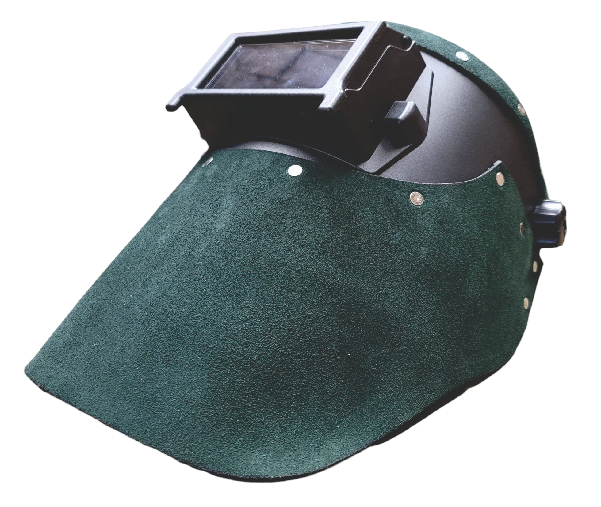 Outlaw Leather - Welding Hood - Forest Green Suede