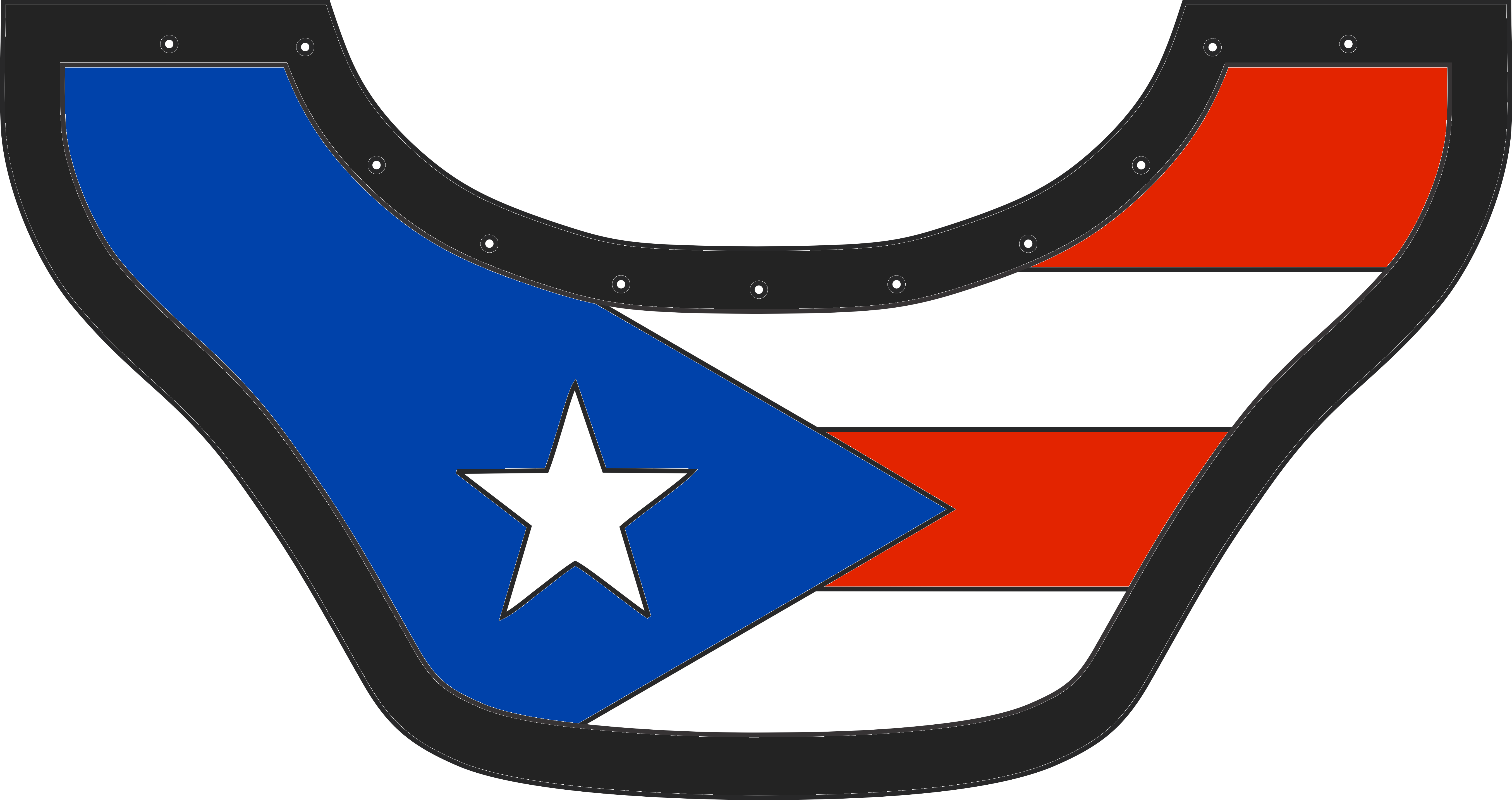 Puerto Rico Flag Bib  by Outlaw Leather