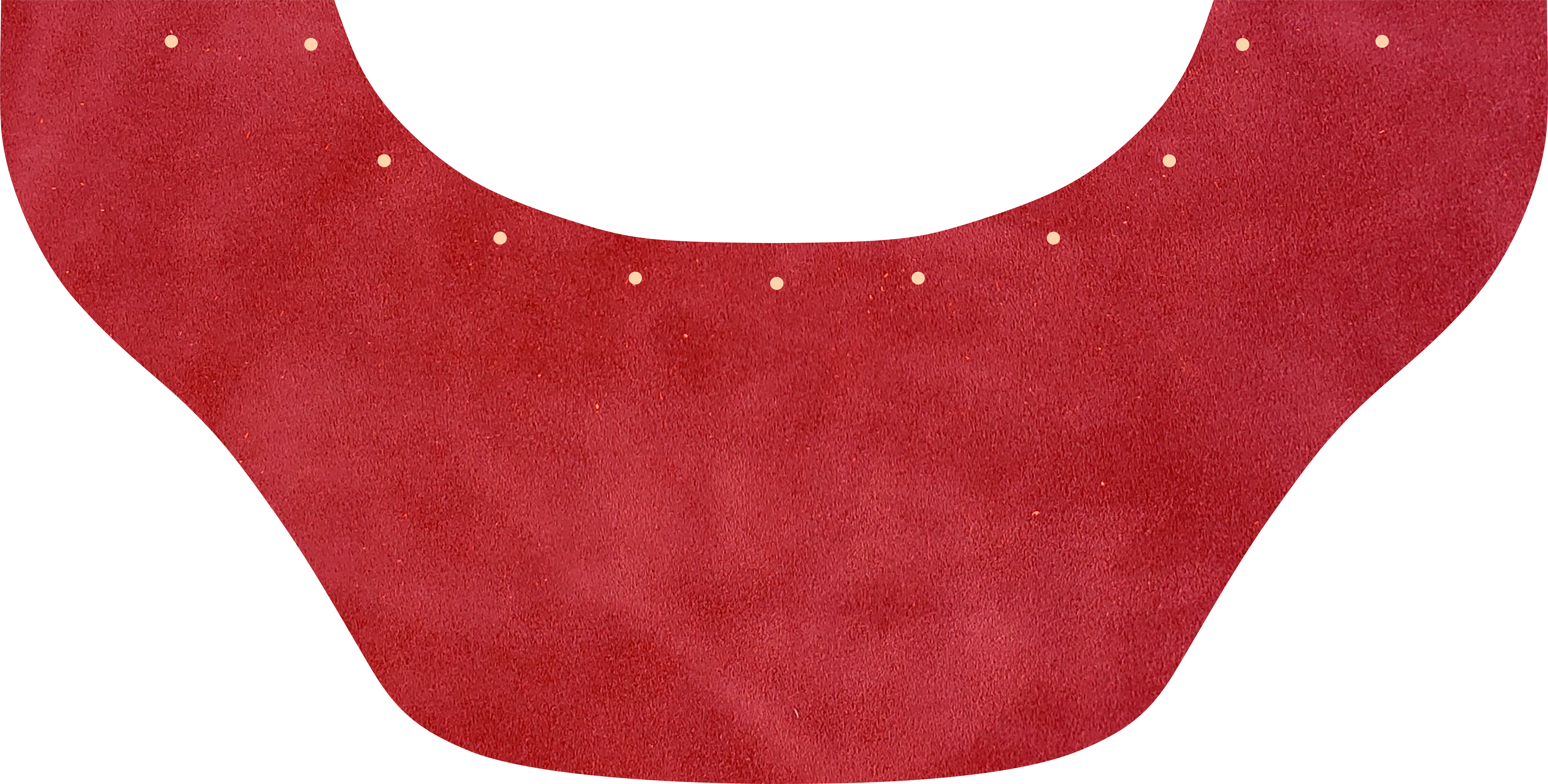 Red Suede Bottom Bib  by Outlaw Leather