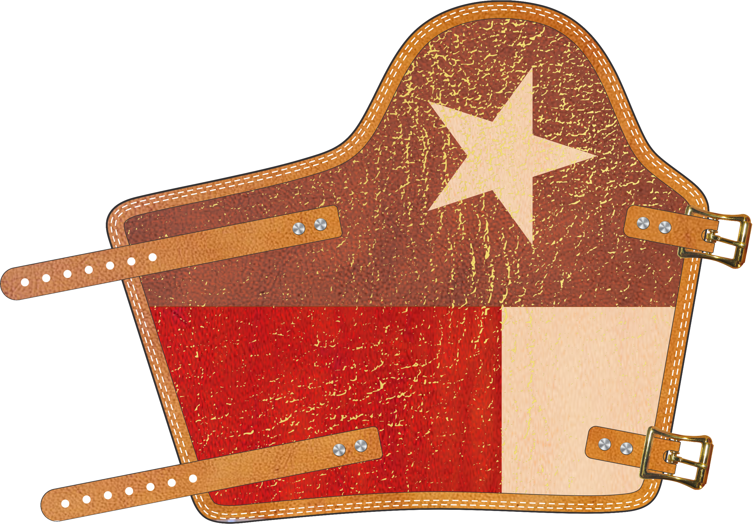 Brown Texas Armpad  by Outlaw Leather