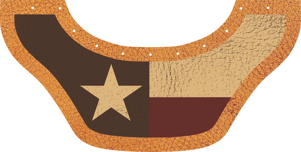 Texas Brown Bottom Bib  by Outlaw Leather