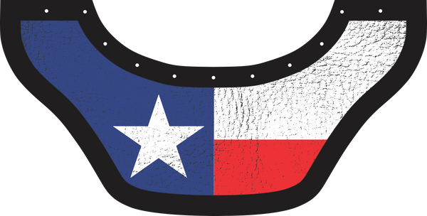 Texas Flag Bottom Bib  by Outlaw Leather