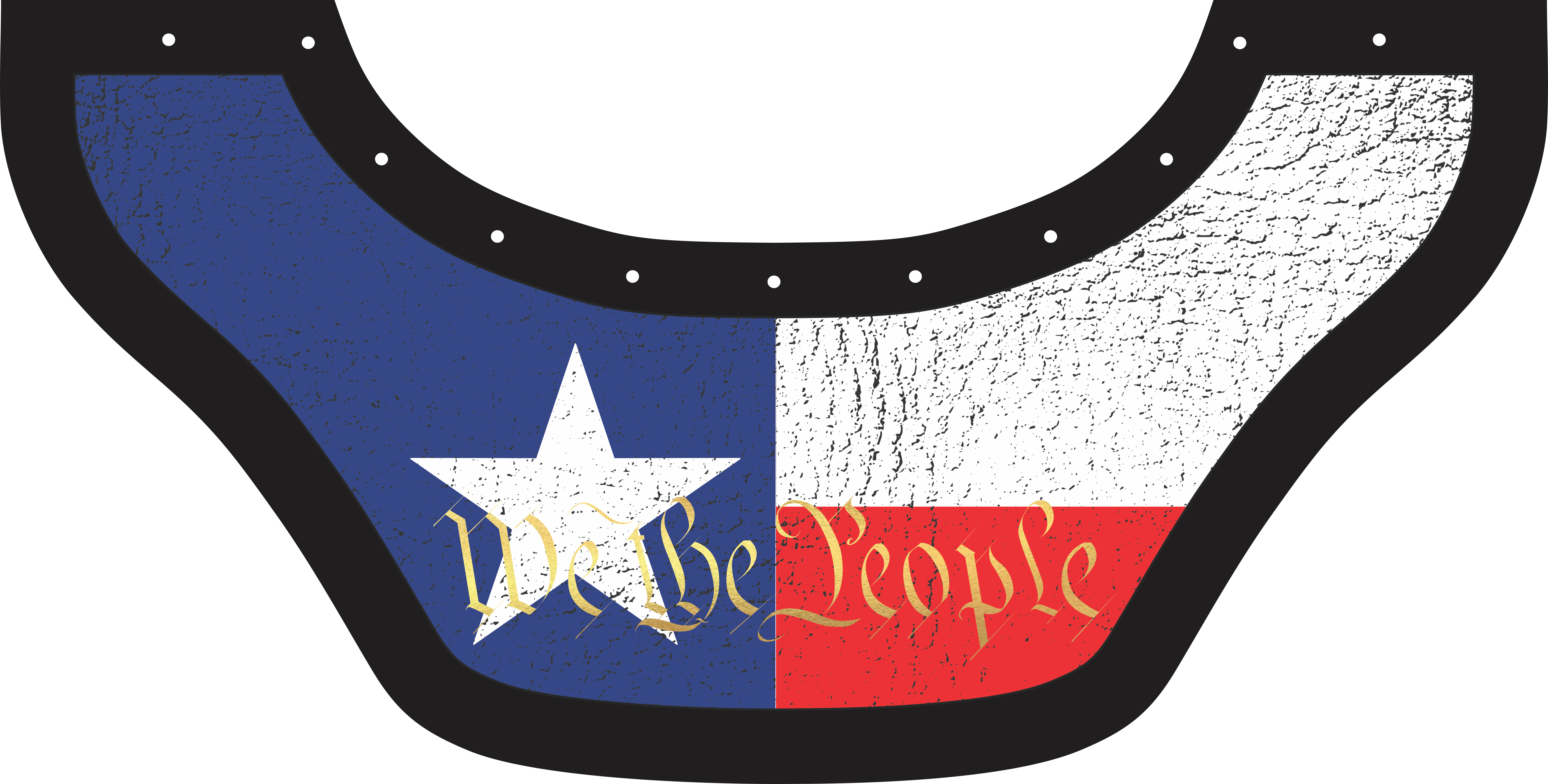 Texas We The People Bottom Bib  by Outlaw Leather