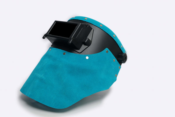 Outlaw Leather - Welding Hood - Turquoise Suede