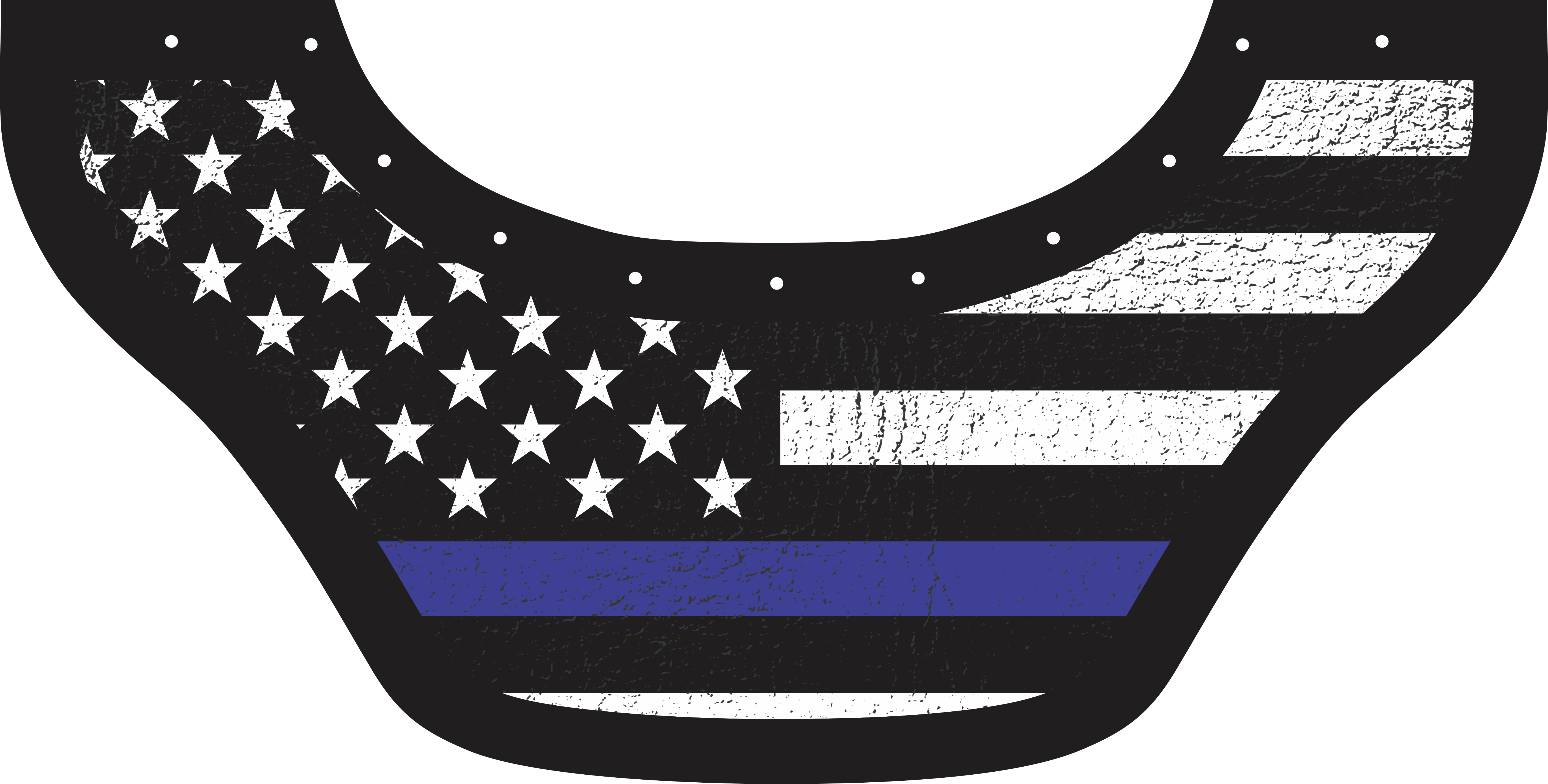 Blue Lives Bottom Bib  by Outlaw Leather