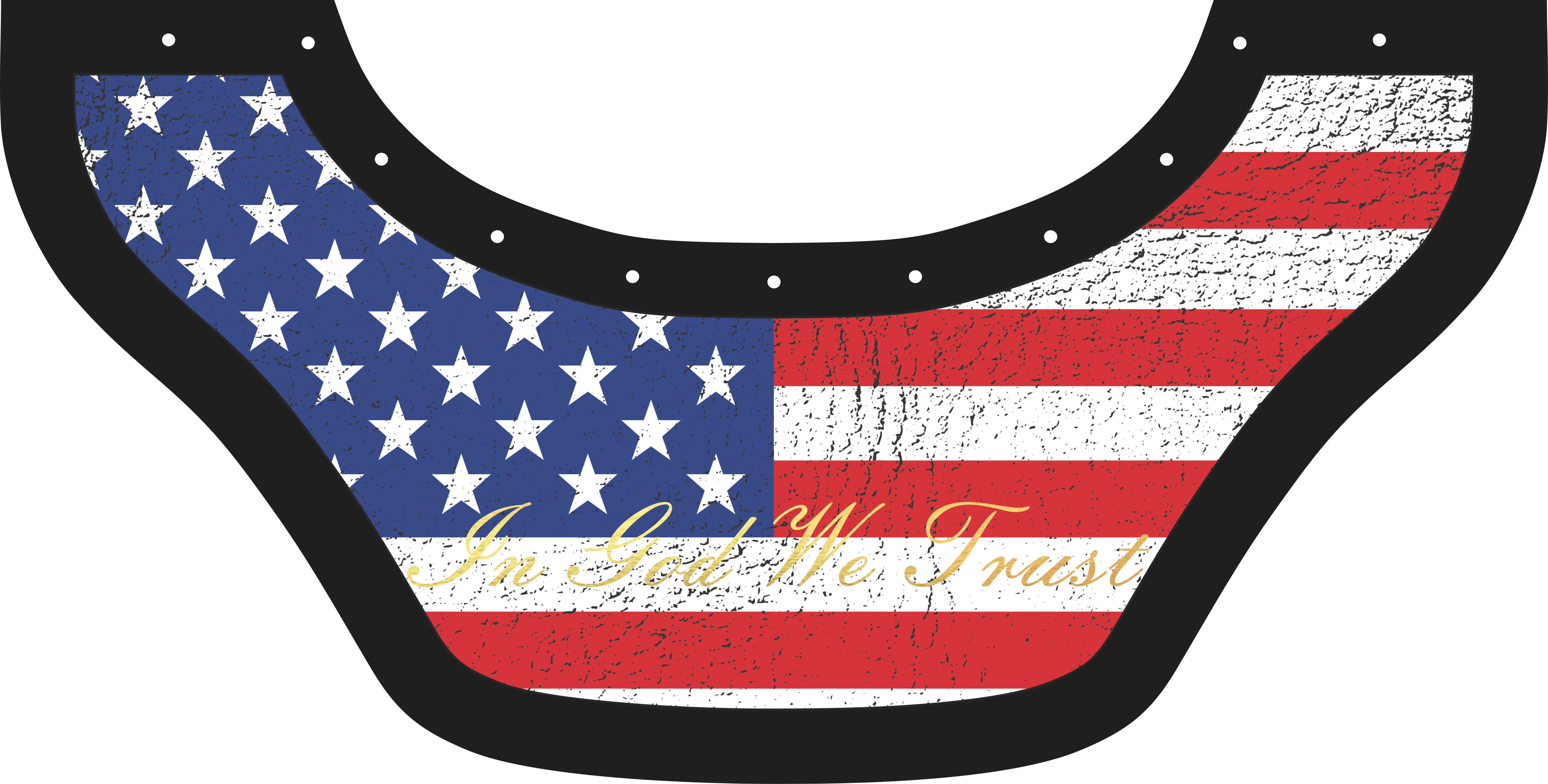 USA In God We Trust Bottom Bib  by Outlaw Leather