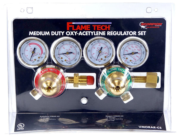 FLAME TECH® VMORAR-CS Oxy-Fuel Medium Duty Regulator Set