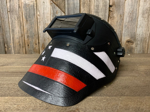 Outlaw Leather - Welding Hood - Red Lives