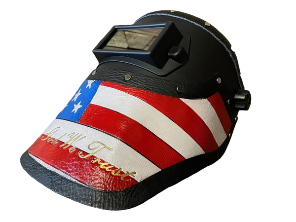 Outlaw Leather - Welding Hood - USA "In God we Trust"-Original