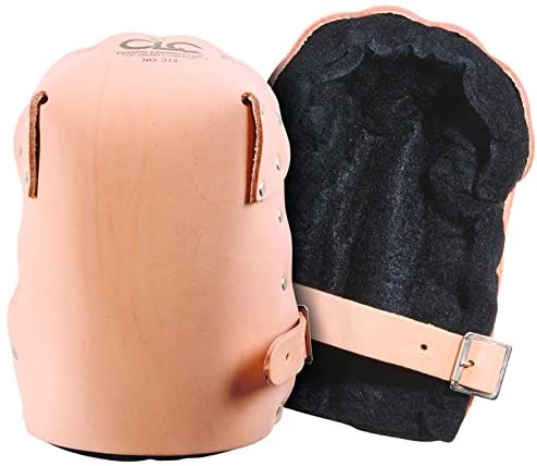 Leather Kneepads, Buckle, Tan  by Outlaw Leather